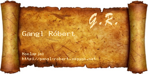 Gangl Róbert névjegykártya